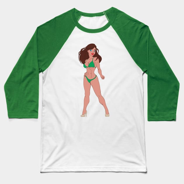 bikini sport Baseball T-Shirt by KuzArt